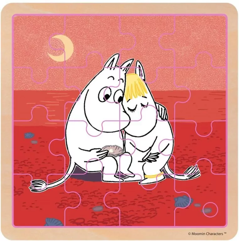 Puzzle 16 drewniane. Troska. Muminki - tantis.pl