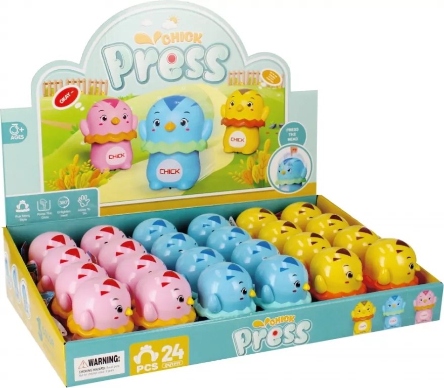 Kurczak naciśnij i jedź 8cm, mix - tantis.pl