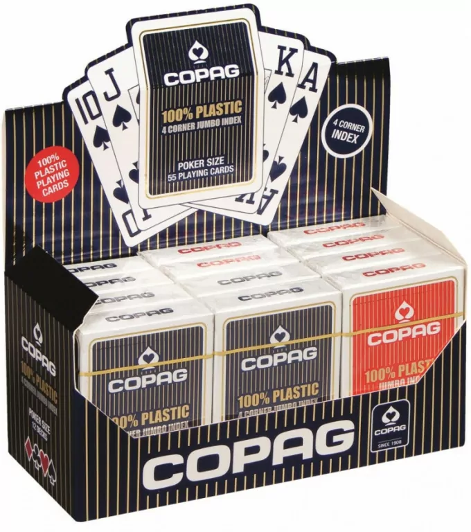 Karty do gry Copag 100% plastic 4 corner jumbo index - tantis.pl