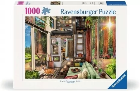 Puzzle 1000. Domek w lesie - tantis.pl
