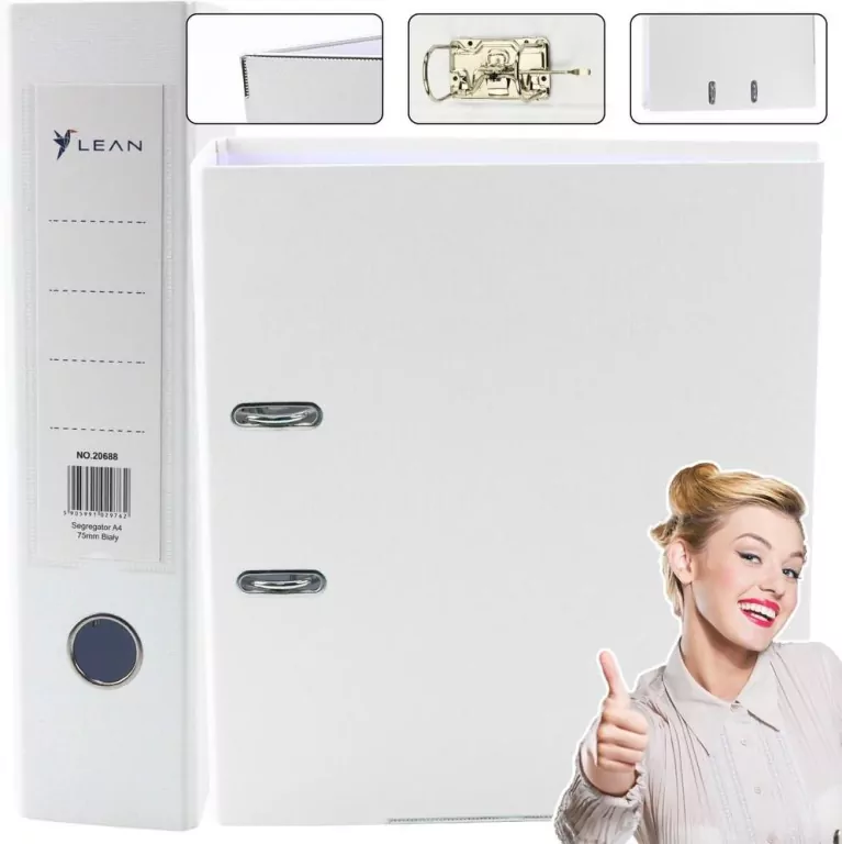 Segregator A4/75mm biały - tantis.pl