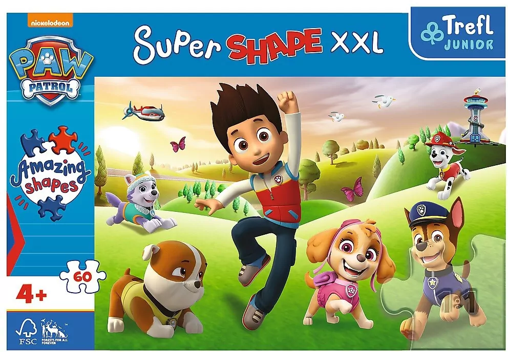 Puzzle 60 Super Shape XXL. Uśmiechnięte pieski Psi Patrol - tantis.pl