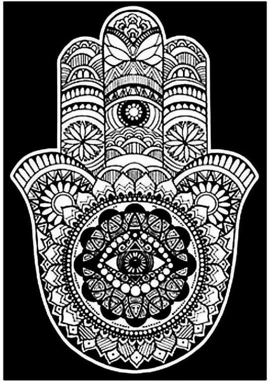 Kolorowanka Welwetowa 29,7x21cm Dłoń Fatimy - tantis.pl