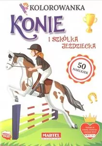 Kolorowanka Konie i szkółka jeździecka - tantis.pl