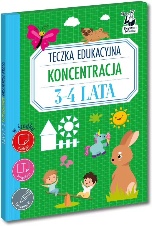 Teczka edukacyjna. Koncentracja. 3-4 lata. Kapitan Nauka - tantis.pl