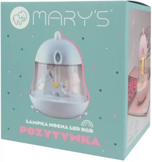 Pozytywka lampka nocna LED RGB niebieska - tantis.pl