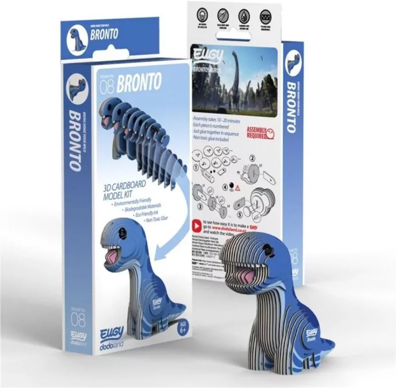 Dinozaur Bronto Eugy. Eko Układanka 3D - tantis.pl