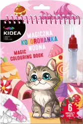 Magiczna wielorazowa kolorowanka wodna P Kot KIDEA