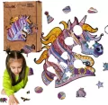 Puzzle drewniane eko 63. Bajeczny jednorożec - tantis.pl