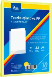 Teczka ofertowa A4 PP + 10 koszulek żółta