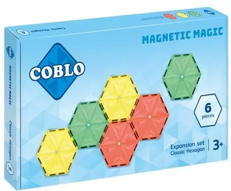 Klocki magnetyczne 6 płyt hexagon 14cm - tantis.pl