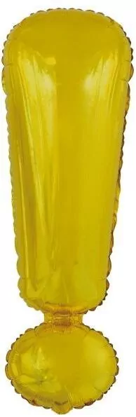 Balon foliowy znak ! złoty 28x86cm - tantis.pl