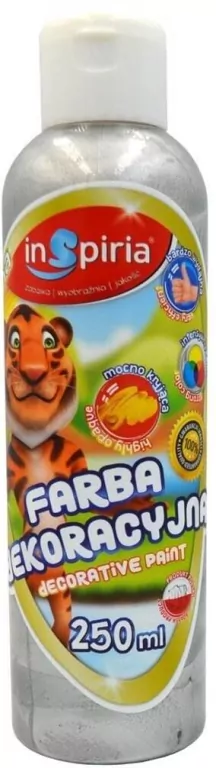 Farba dekoracyjna metaliczna srebrna 250ml - tantis.pl