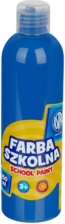 Farba szkolna naturalna tempera 250 ml niebieska ciemna - tantis.pl