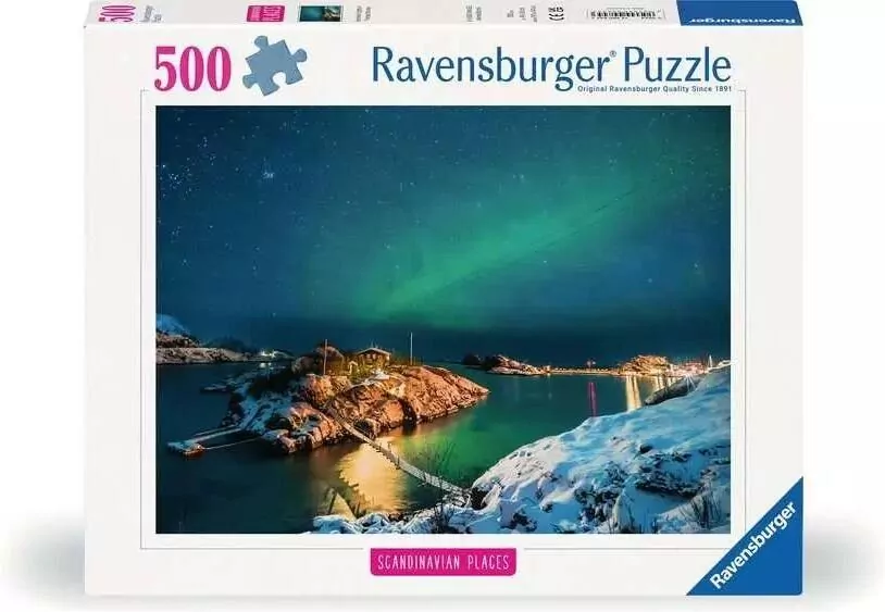 Puzzle 500 Zorza Polarna nad Bergsfjord - tantis.pl