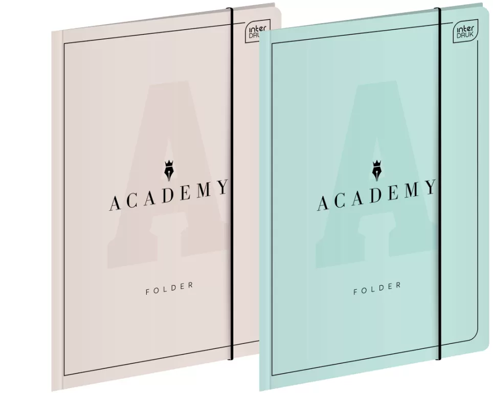 Teczka z gumką A4+ ACADEMY pastel INTERDRUK mix cena za 1 szt - tantis.pl