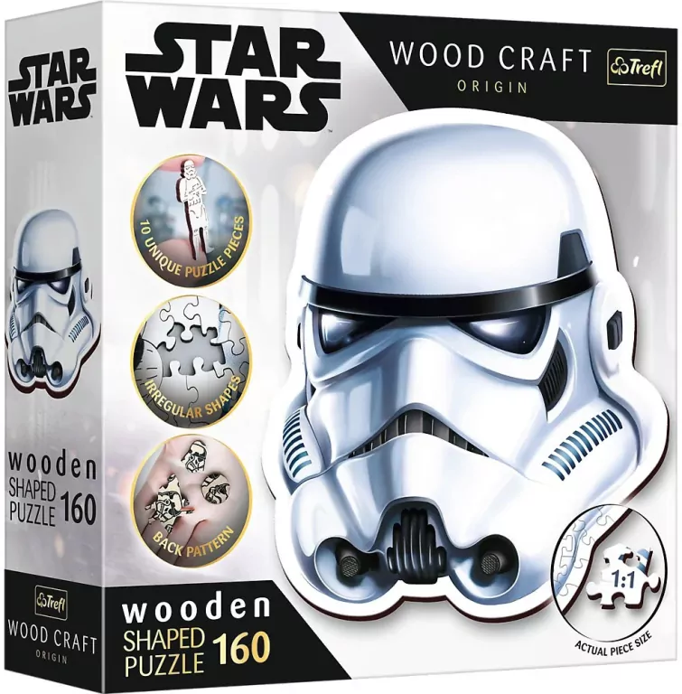 Puzzle drewniane 160 Hełm szturmowca TREFL - tantis.pl