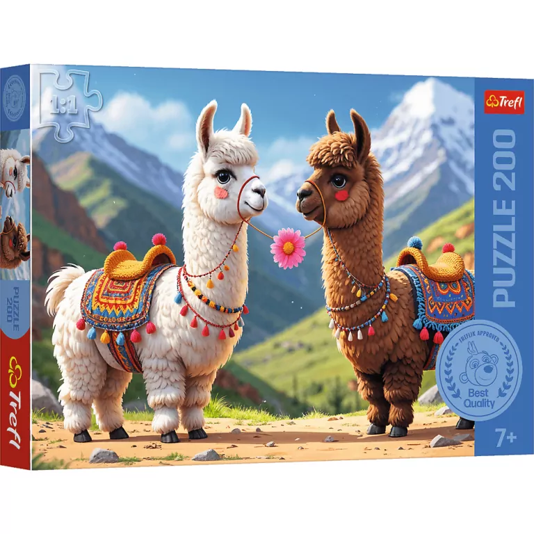 Puzzle 200 Kolorowe lamy Rodzina Treflików TREFL - tantis.pl