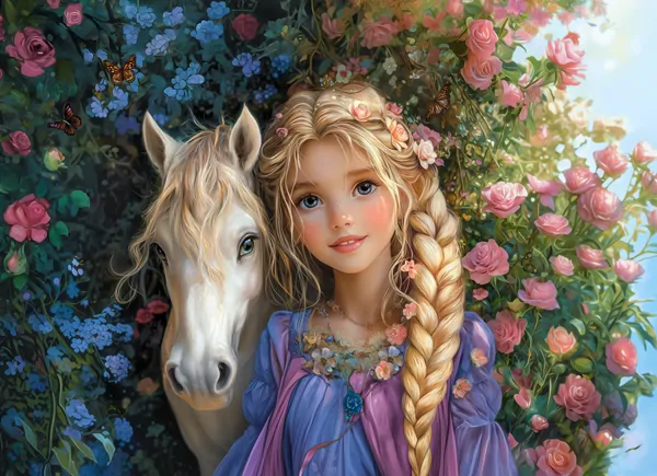 Puzzle 300 Princess With A Horse - tantis.pl