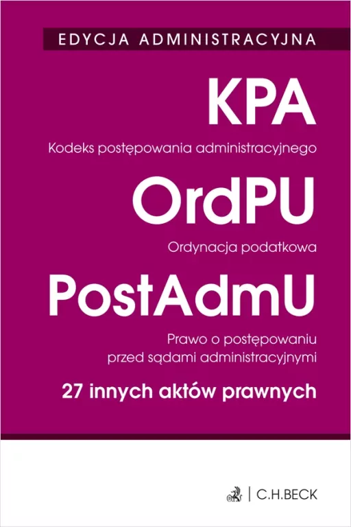Edycja administracuyjna Kodeks postępowania.. - tantis.pl