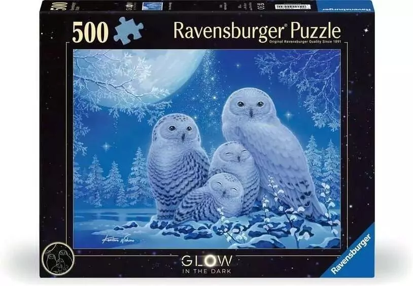 Puzzle 500 świecące - Sowy - tantis.pl
