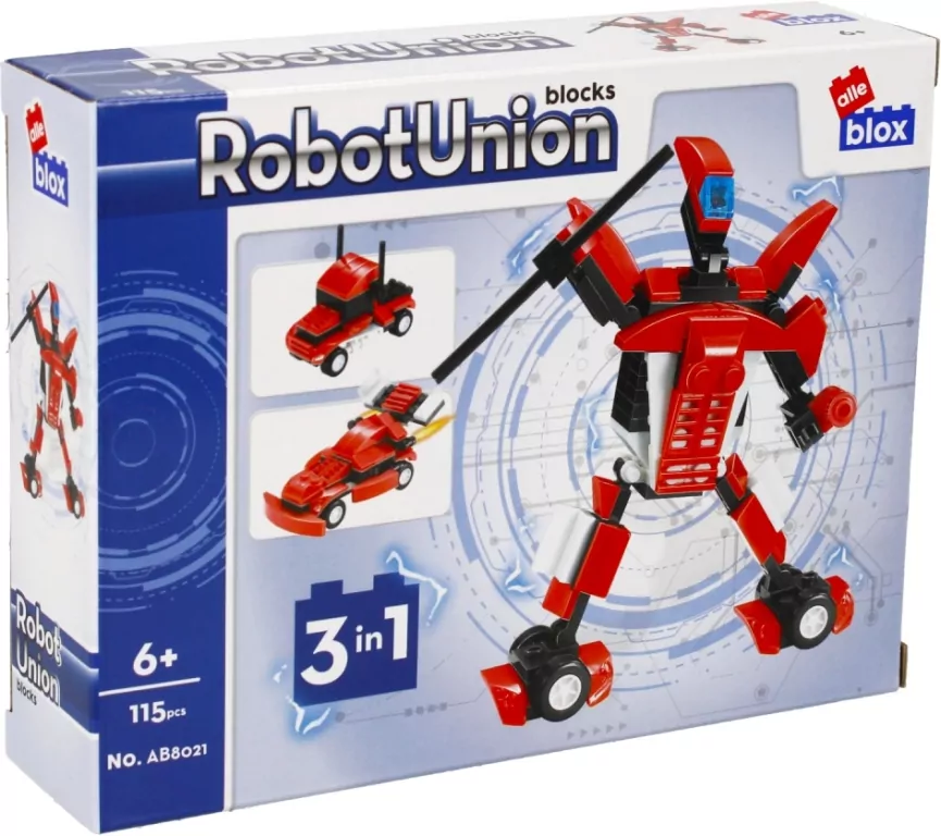 Klocki konstrukcyjne Robot 115 elementów ALLEBLOX - tantis.pl