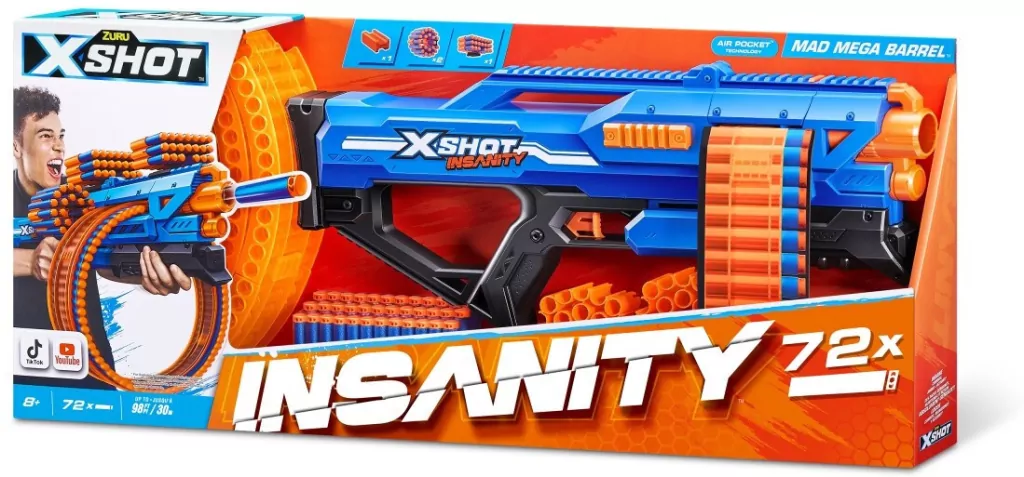 Wyrzutnia Insanity Mad Mega Barrel 72 strzałki - tantis.pl