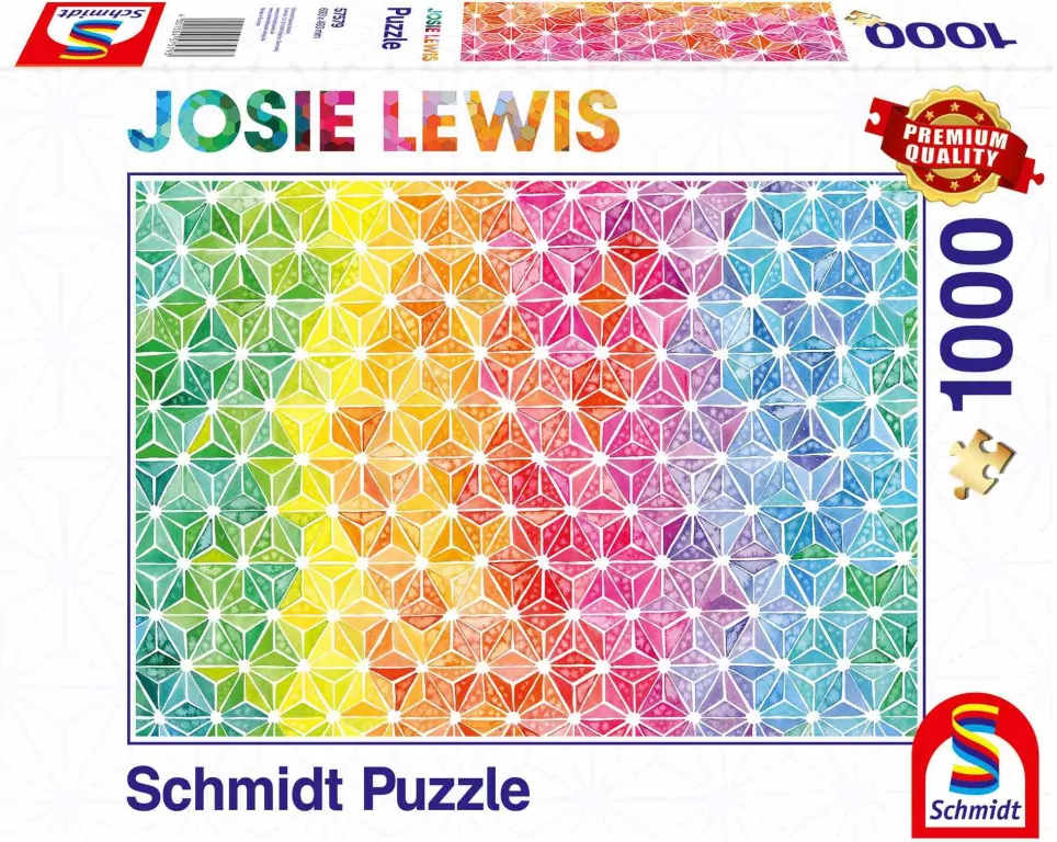 Puzzle 1000. Josie Lewis. Kolorowe trójkąty - tantis.pl