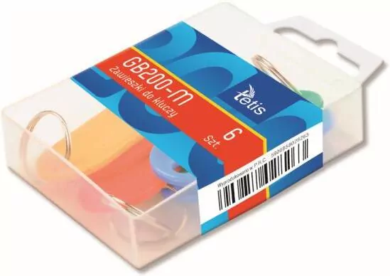 Zawieszki do kluczy kolorowe. 6 szt. - tantis.pl