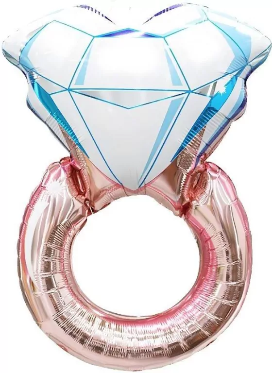 Balon foliowy Pierścionek różowy 42x58cm - tantis.pl