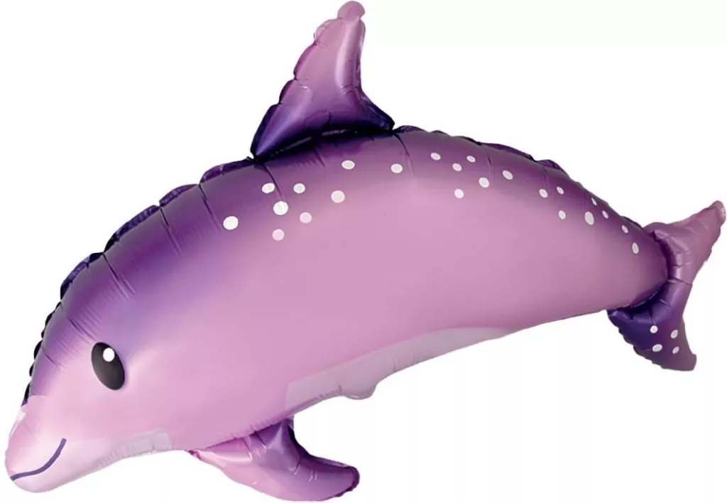 Balon foliowy Słodki Delfin różowy 60cm - tantis.pl