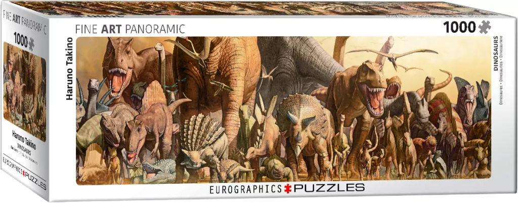 Puzzle 1000. Dinozaury, Haruo Takino, Panorama - tantis.pl