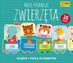 Książka i puzzle. Moje pierwsze zwierzęta, 20 elementów