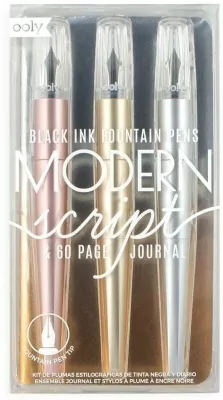 Pióra wieczne + notes 4 elementy