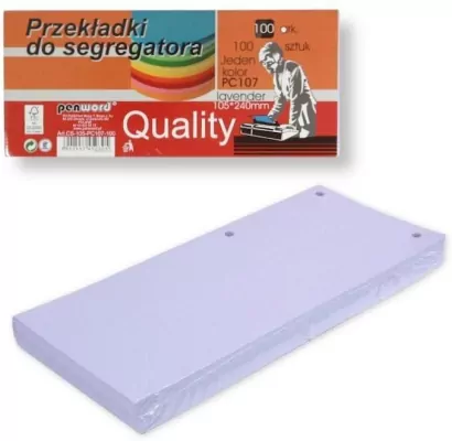 Przekładki do segregatora lavender