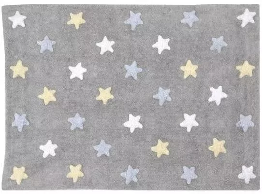 Dywan bawełniany Tricolor Star Grey Blue 120x160cm - tantis.pl