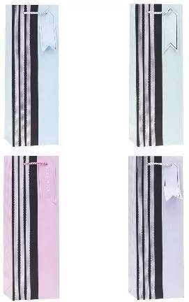 Torebka ozdobna na butelkę 12x36x9cm mix ROZETTE - tantis.pl