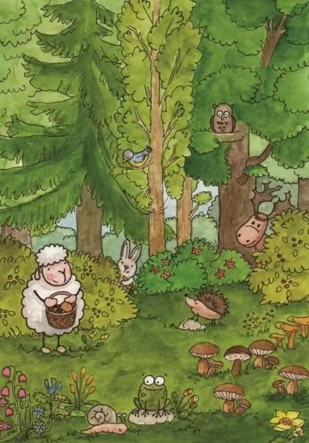 Pocztówka z kolorowanką. Niech wszystko - tantis.pl
