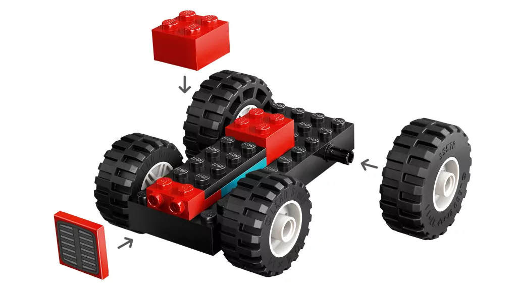 LEGO® Czerwony traktor z przyczepą i owcą 60461 - tantis.pl