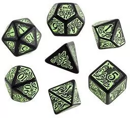 Komplet Kości "Zew Cthulhu" 7th Edition - Czarno-zielony - tantis.pl