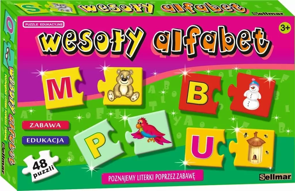 Abino. Puzzle edukacyjne. Wesoły alfabet - tantis.pl