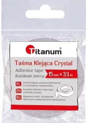 Taśma klejąca 15mmx33m. Crystal