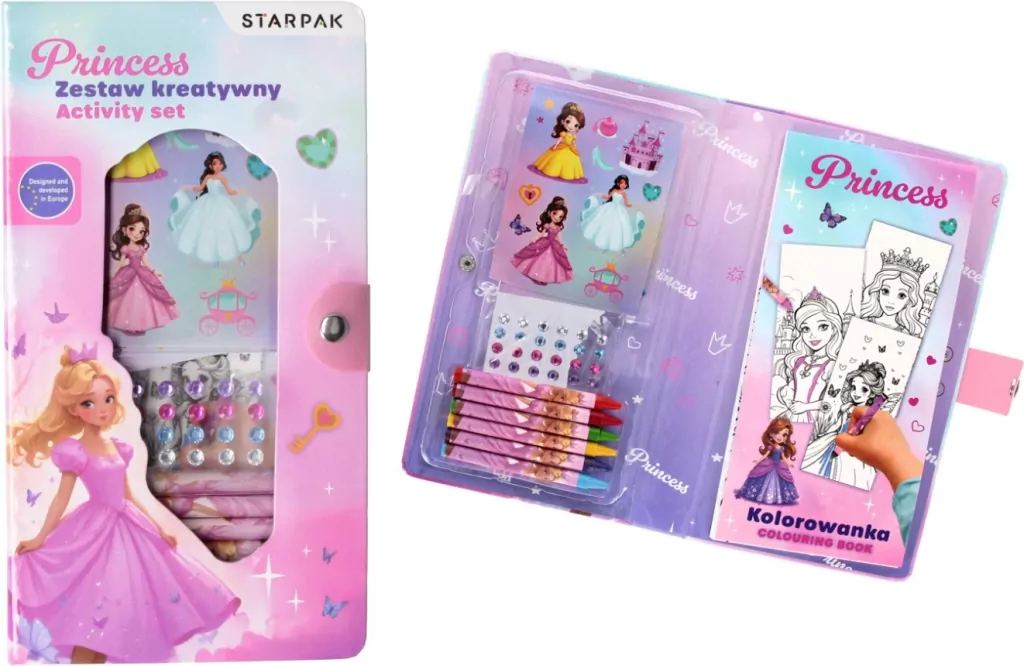Zestaw kreatywny do kolorowania naklejki Princess - tantis.pl