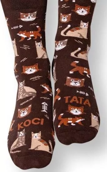 Skarpety długie Koci tata 41-46 - tantis.pl
