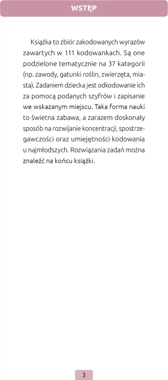 Kodowanki tematyczne dla dzieci - tantis.pl