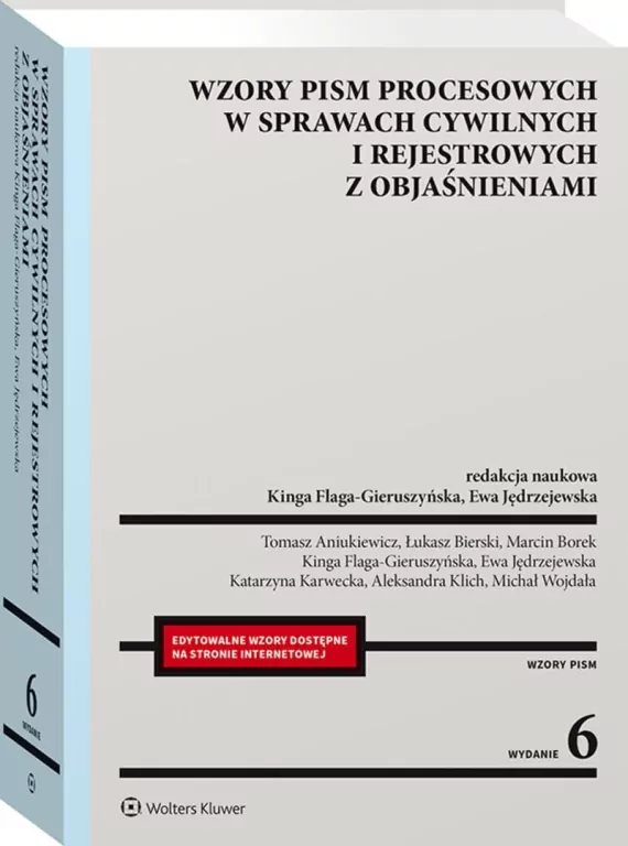 Wzory pism procesowych w sprawach cywilnych i rejestrowych z objaśnieniami - tantis.pl