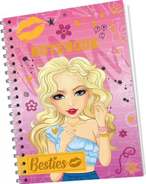 KOLONOTES Z GUM A5/50K LIN BESTIES ROZ - tantis.pl