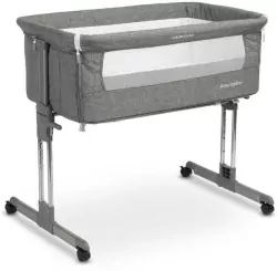 Caretero Łóżeczko dostawne Sleep2gether grafitowe