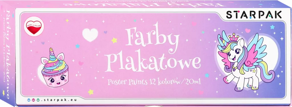 FARBY PLAK 12KOL 20ML UNICORN1 STK FOL 6/24 - tantis.pl