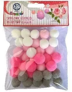 Pompony dekoracyjne 20mm - Różany ogród ASTRA - tantis.pl
